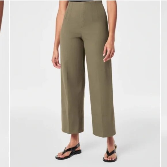 SPANX - NWT Stretch Twill Cropped Wide Leg Pant - Medium - Picture 3 of 5